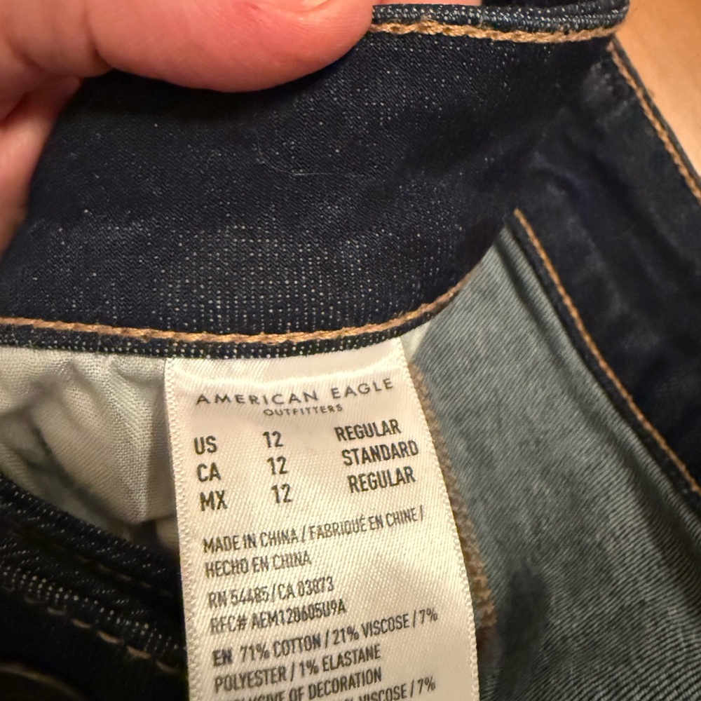 American Eagle Outfitters Women's Dark Blue Skinny Jeans - Picture 4 of 7